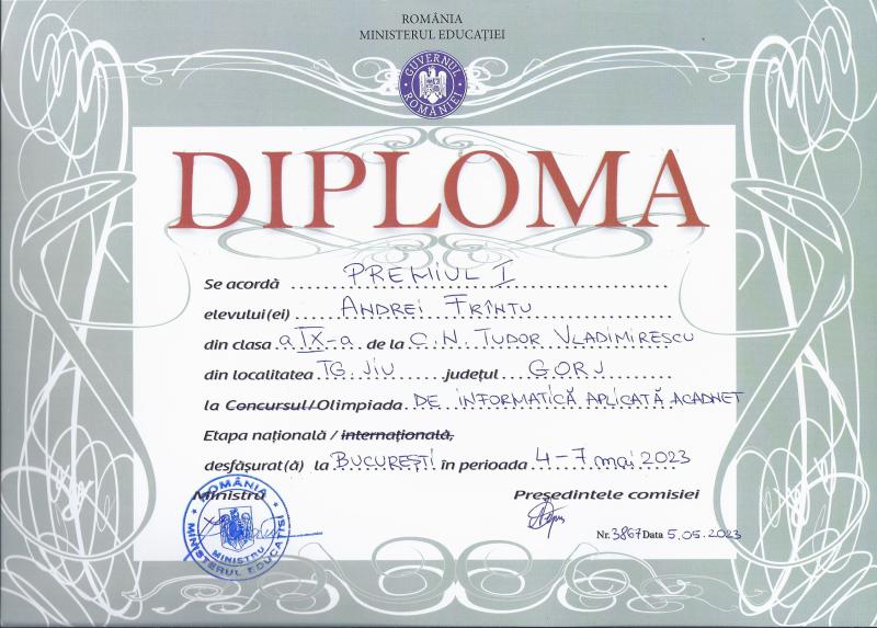 Diploma AcadNet 2023